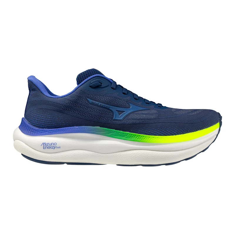 Wave Sky 9 Chaussure de running sans stabilisateurs Hommes - bleu foncé, jaunes fluo