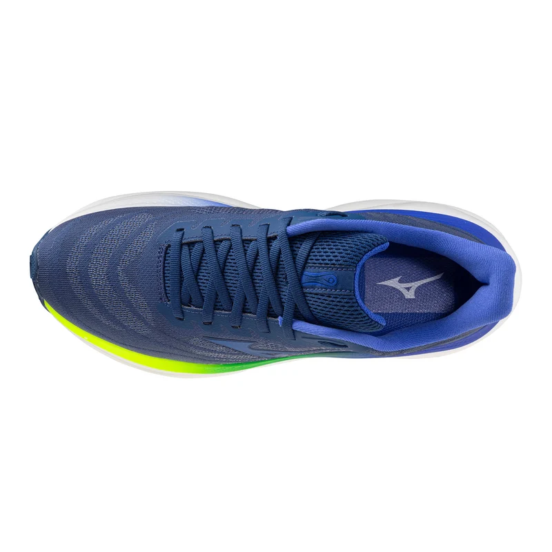 Wave Sky 9 Chaussure de running sans stabilisateurs Hommes - bleu foncé, jaunes fluo