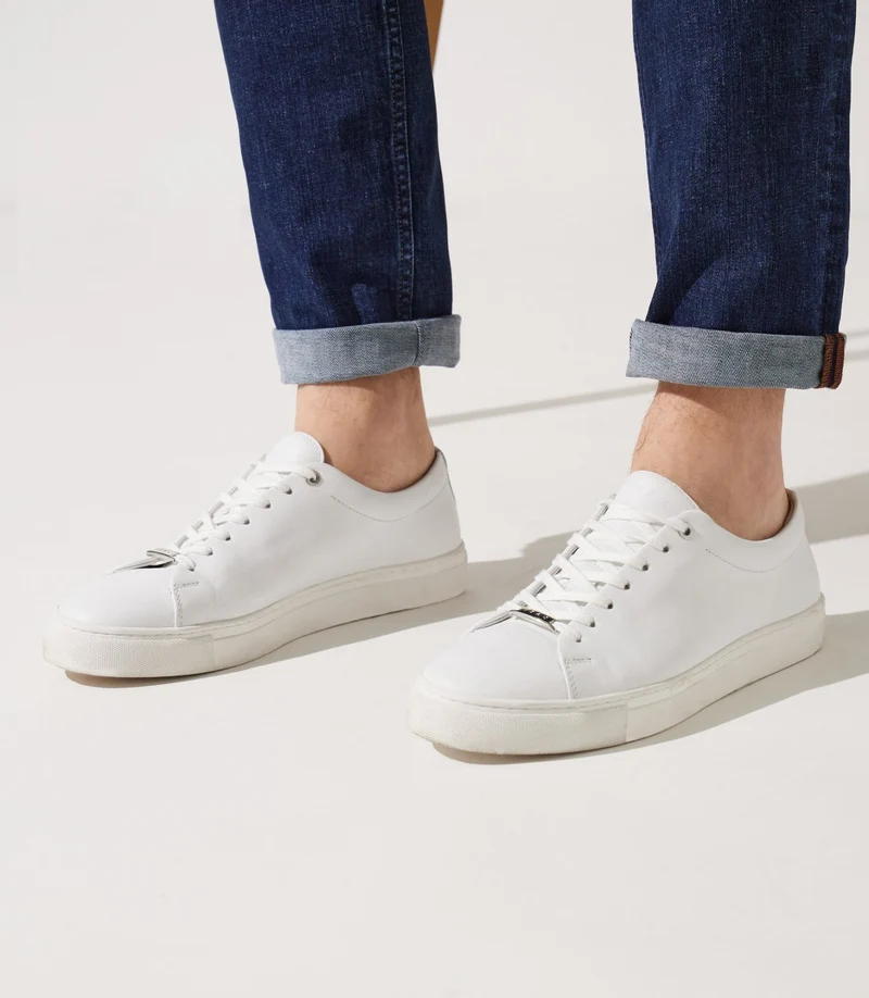 Sneakers cuir lisse blanc OAKLA