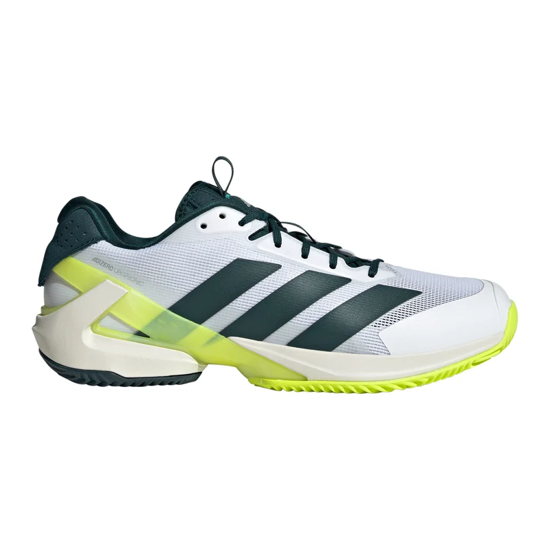 adizero Ubersonic 5 Chaussure terre battue Hommes - blanc, vert foncé