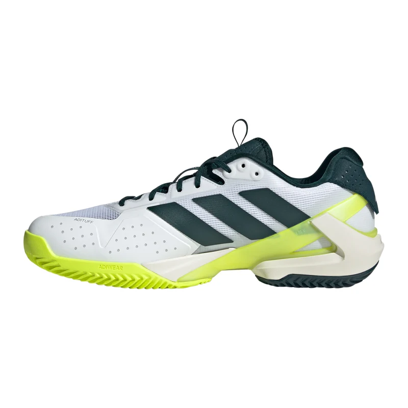 adizero Ubersonic 5 Chaussure terre battue Hommes - blanc, vert foncé