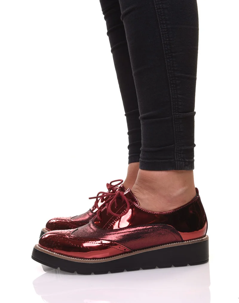 Derbies bordeaux bi matières