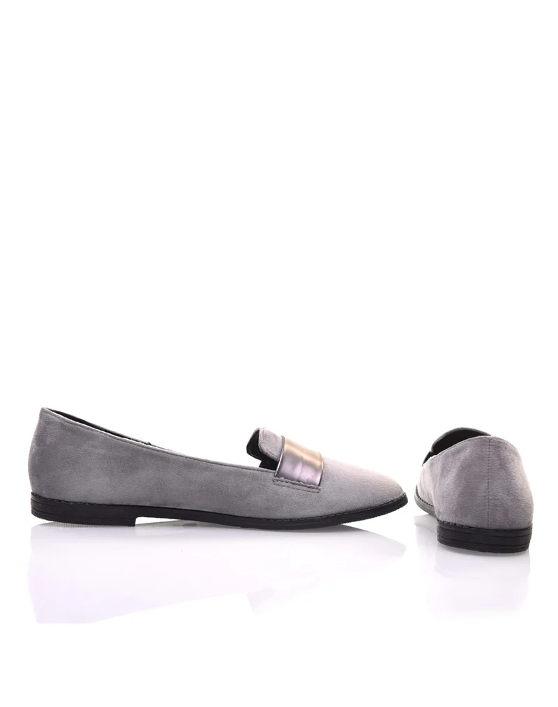 Ballerines grises bi matières