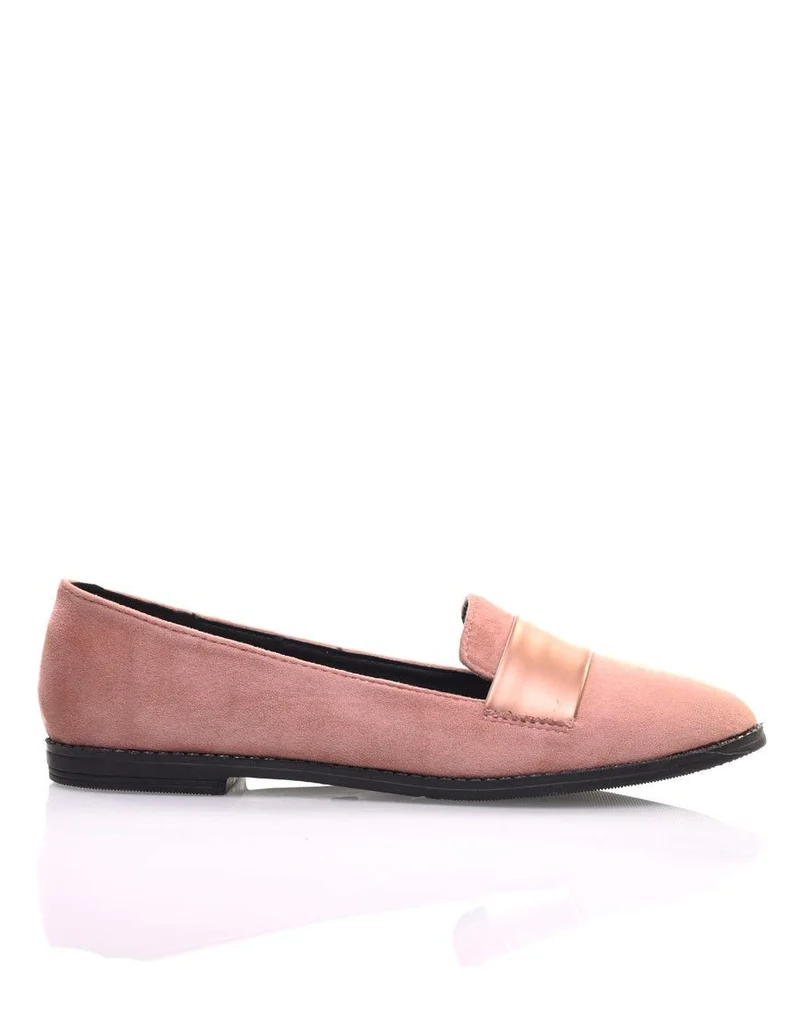 Ballerines roses bi matières