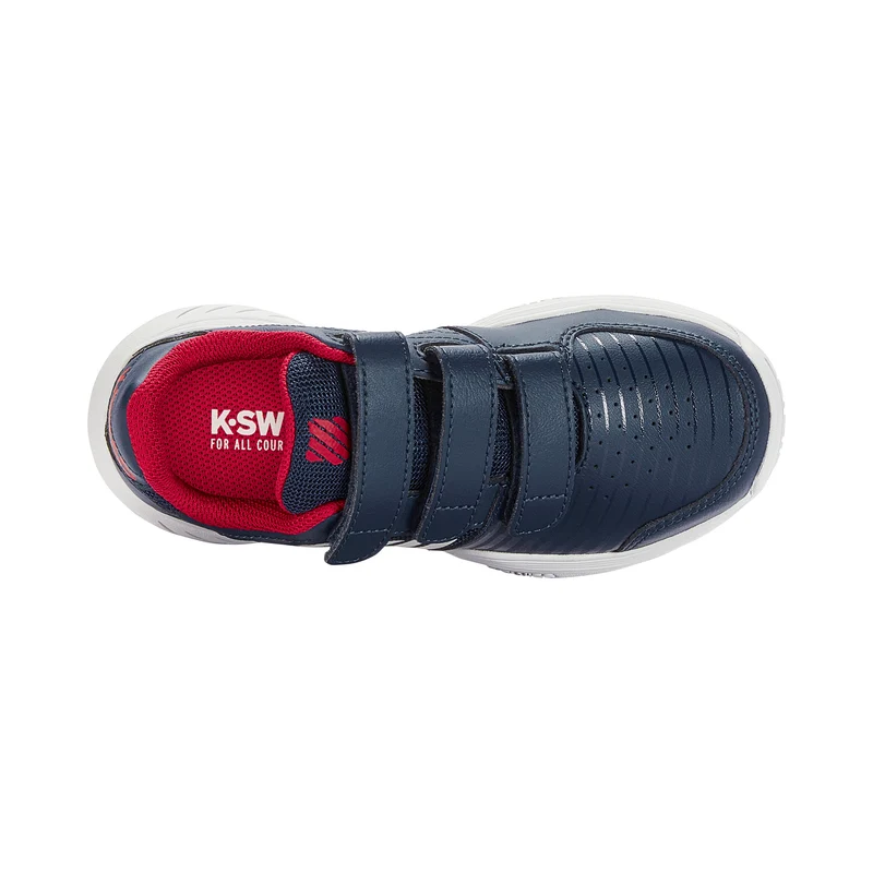 Court Express Strap Omni Chaussures Toutes Surfaces Enfants-Bleu Foncé,Blanc