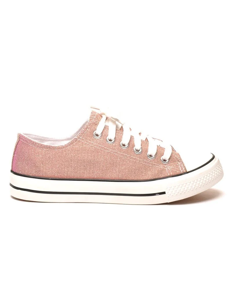 Tennis textile rose pailleté