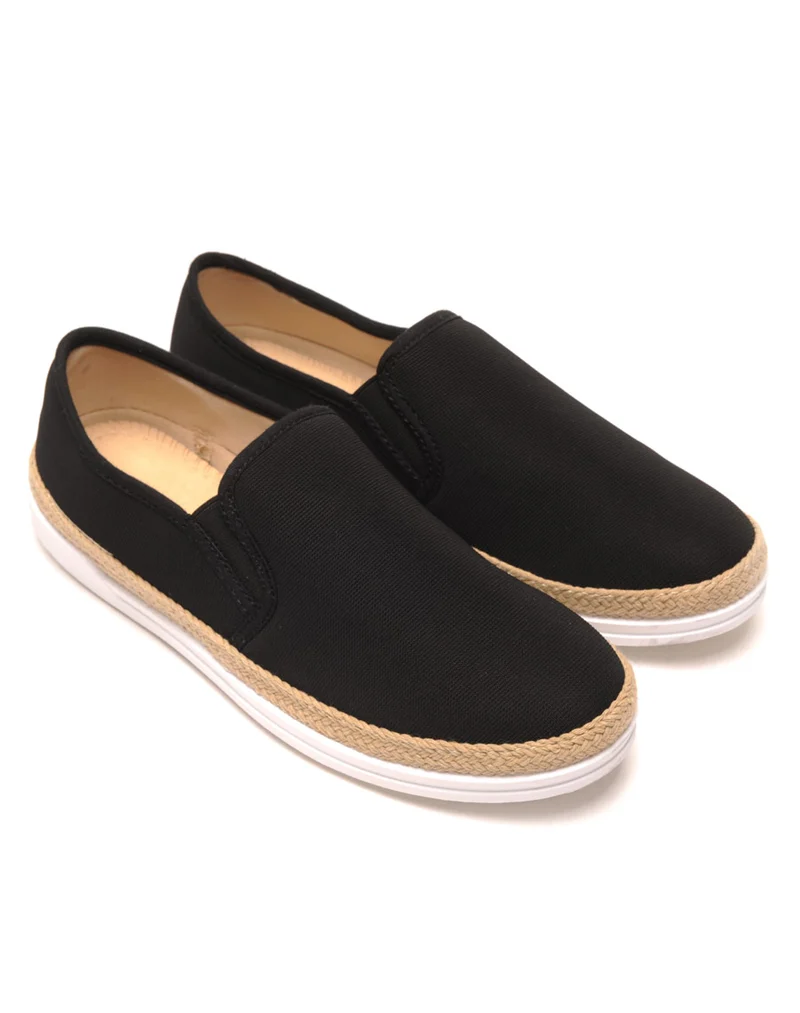 Espadrille noire style basket