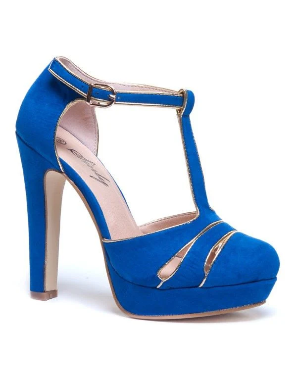 Chaussures femme Sinly : Escarpins bleus