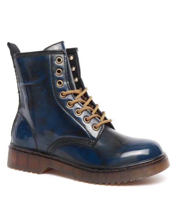 Bottes montantes Findlay bleu navy caoutchouc