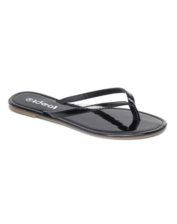 Chaussure femme Ideal: Tong noir