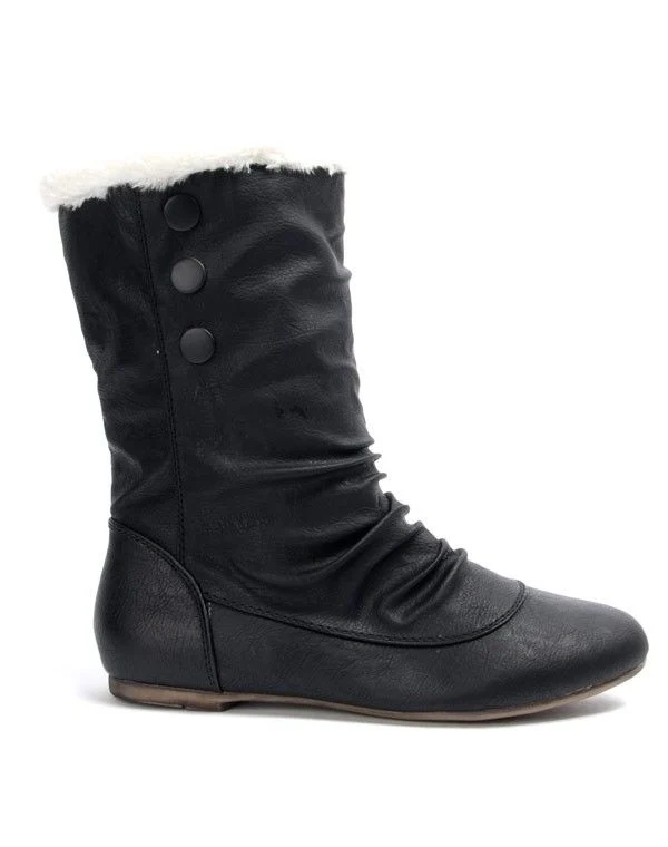 Chaussure femme Libra Pop: Botte style basket - noir