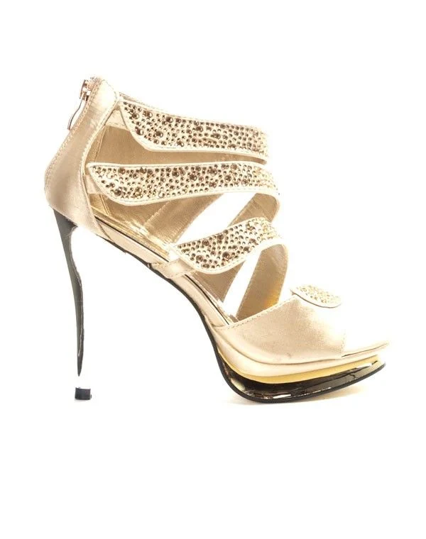 Chaussures femme Jennika: Escarpin or
