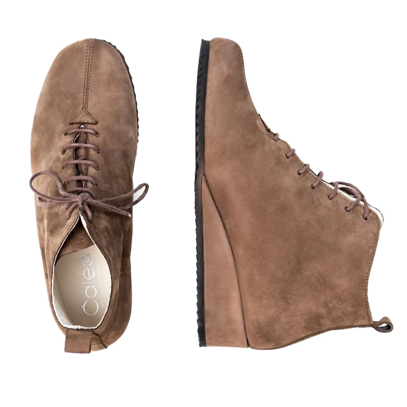 Bottine Femme Prune Taupe