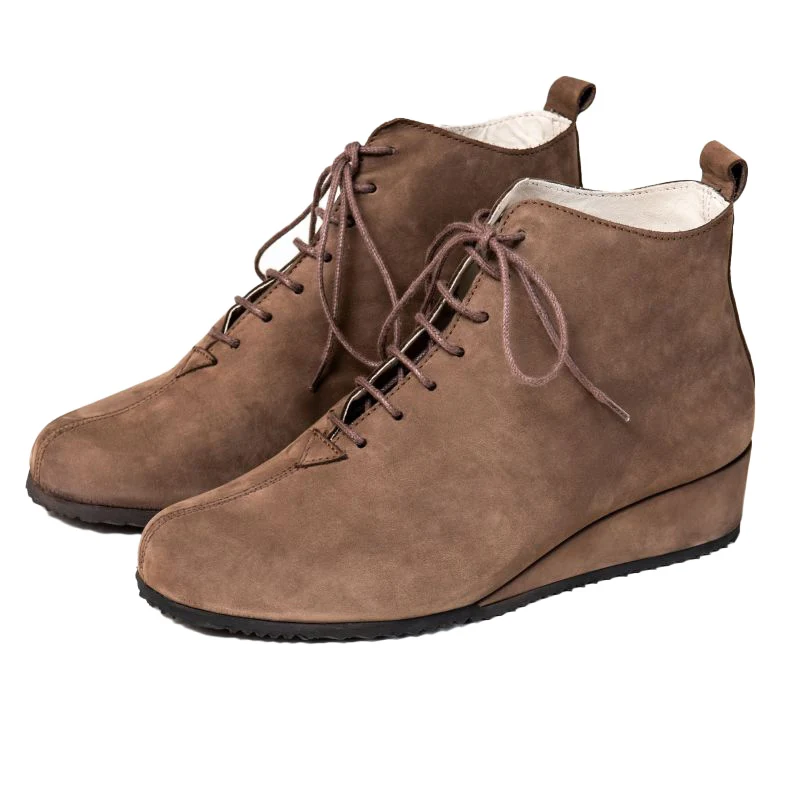 Bottine Femme Prune Taupe