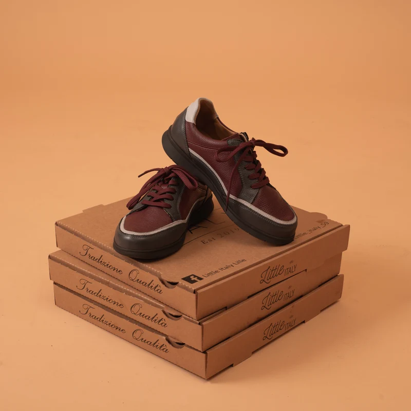 Basket Femme Marie Noir-Bordeaux-Gris