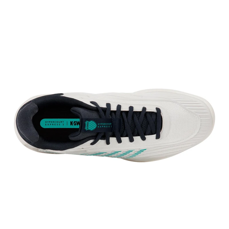 Hypercourt Express 3 Chaussure moquette Hommes - blanc, turquoise