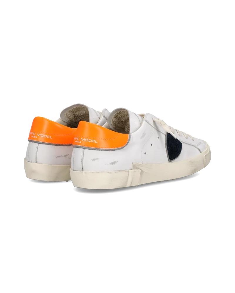 Sneakers Prsx Men, White Orange