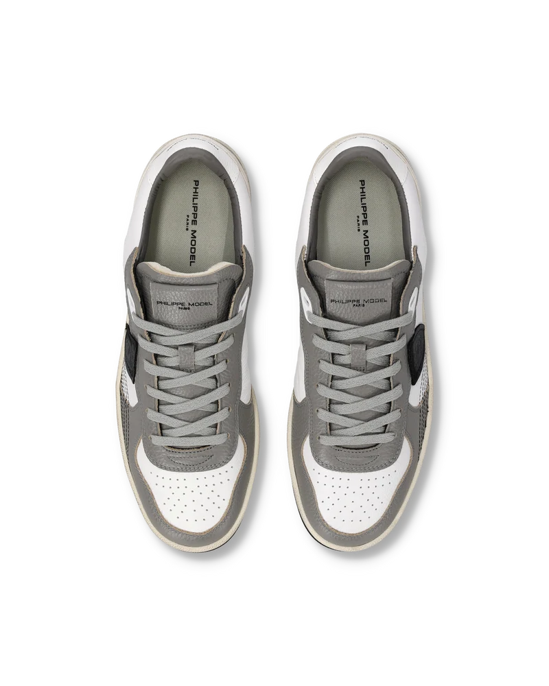 Sneakers Pgal Men, White Grey Black