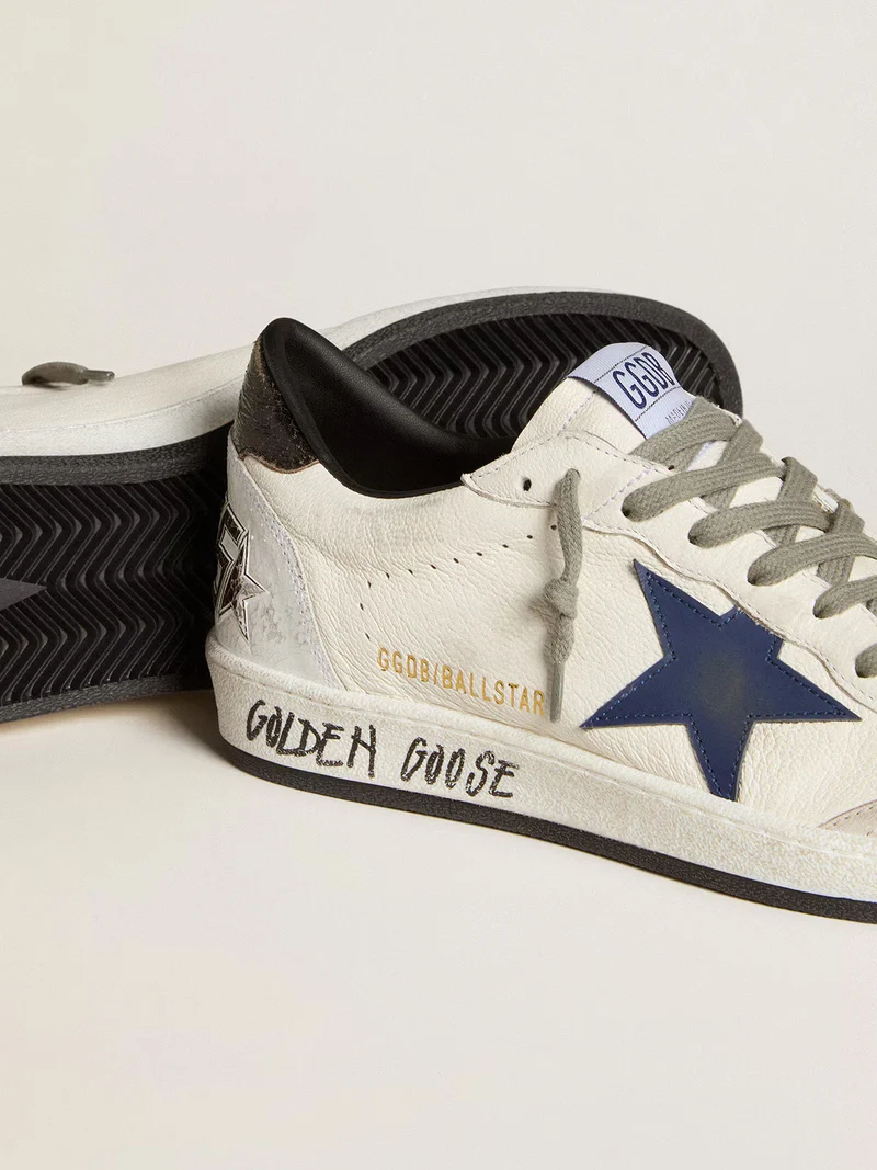 Golden Goose Ball Star – Navy Star & “Golden Goose” Graffiti Sole
