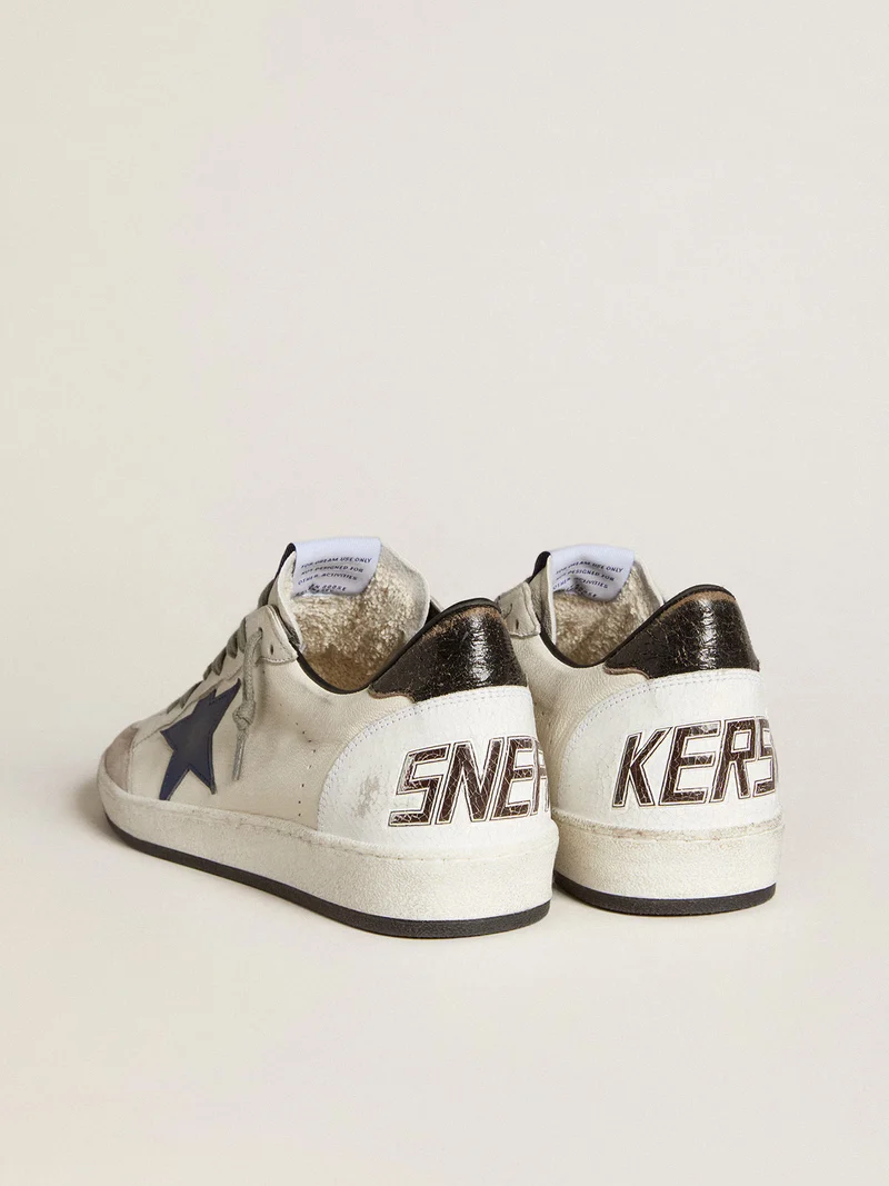 Golden Goose Ball Star – Navy Star & “Golden Goose” Graffiti Sole