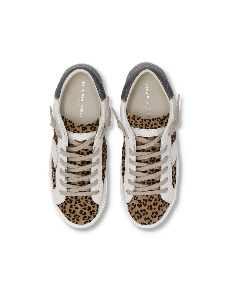 Sneakers Prsx Women, White Grey Animal-Print