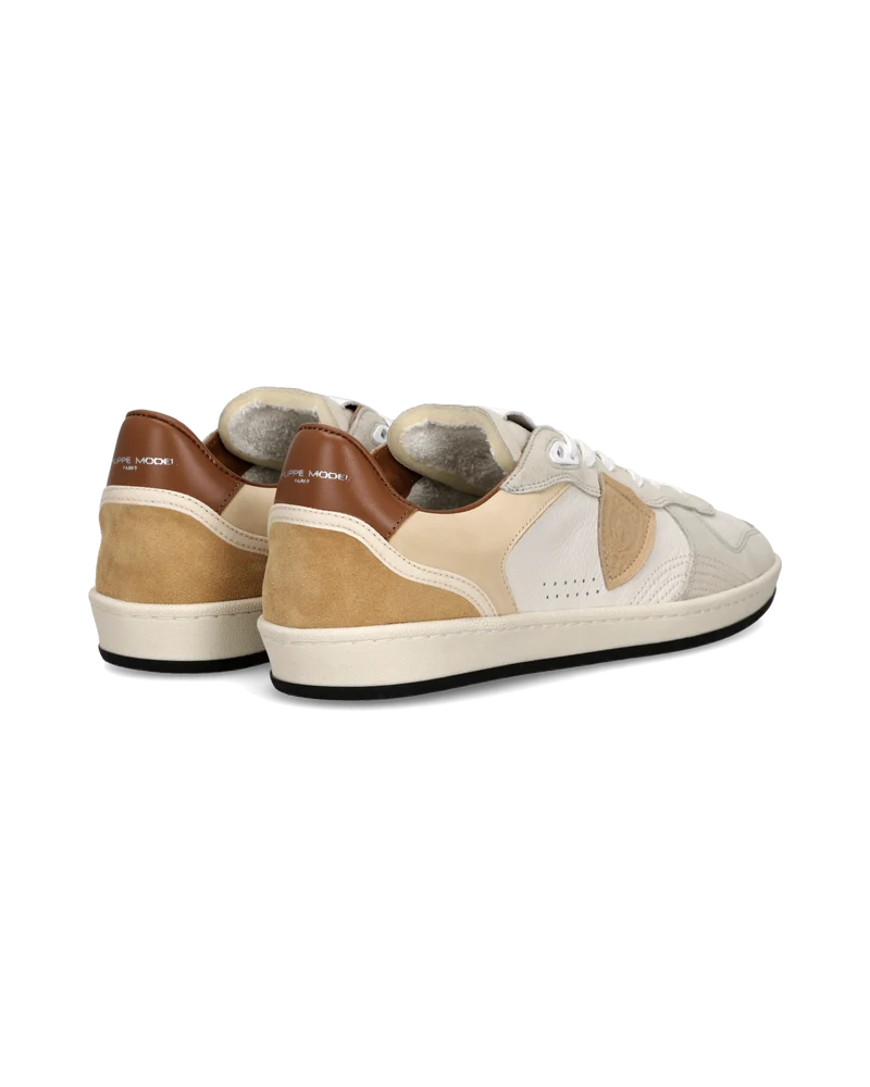 Sneakers Pgal Men, Milk White Beige Brown
