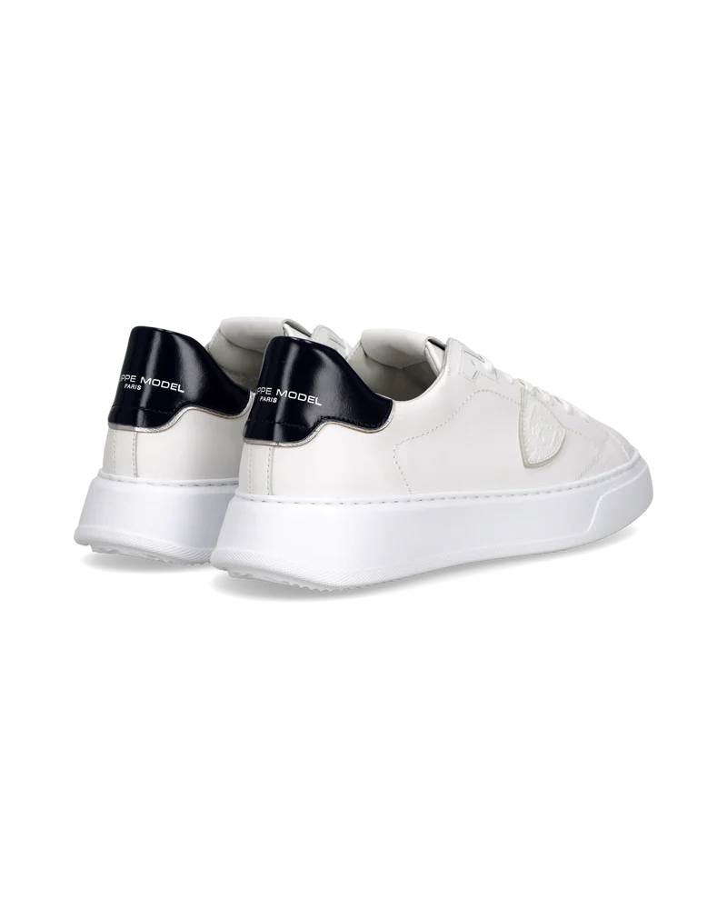 Sneakers Temple Men, White Ocean Blue
