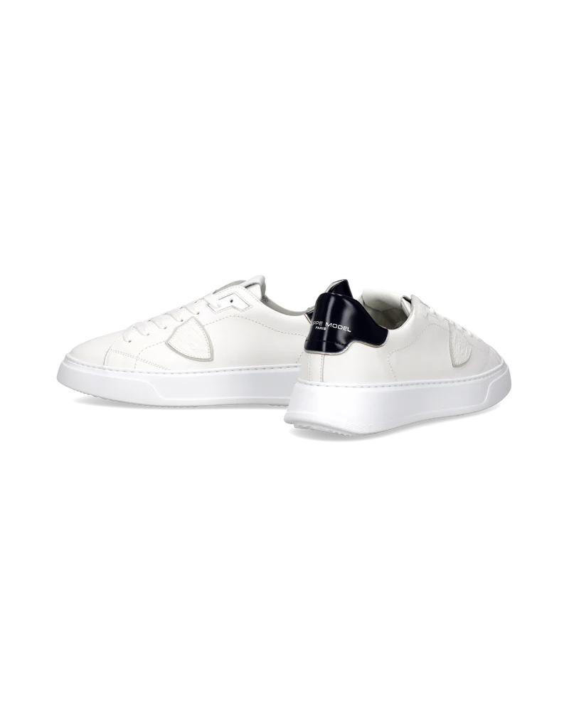 Sneakers Temple Men, White Ocean Blue
