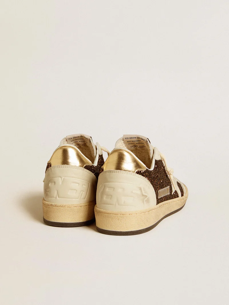 Golden Goose Ball Star Sneaker – Bronze Glitter