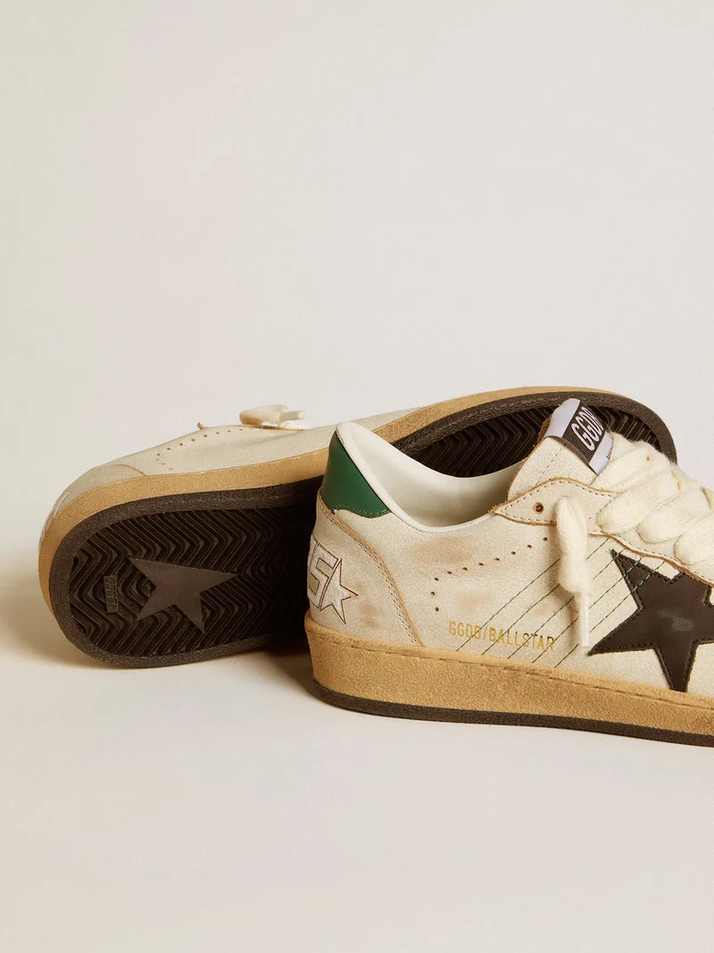 Golden Goose Ball Star Sneaker – Cream & Black