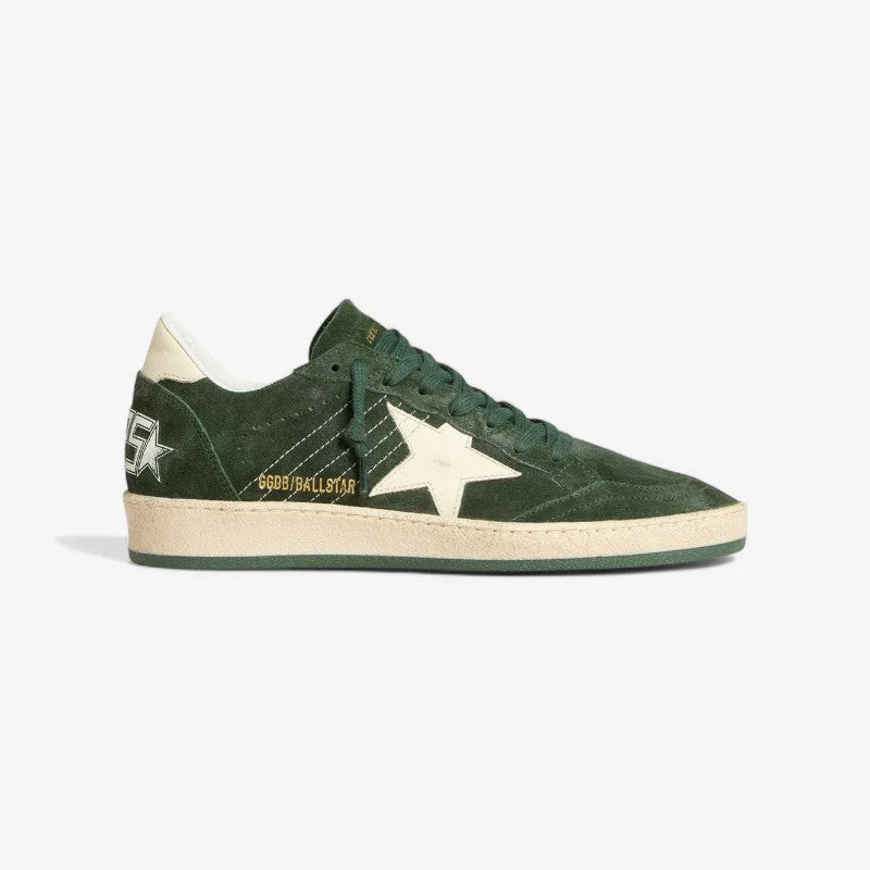 Golden Goose Ball Star Sneaker – Forest Green Suede