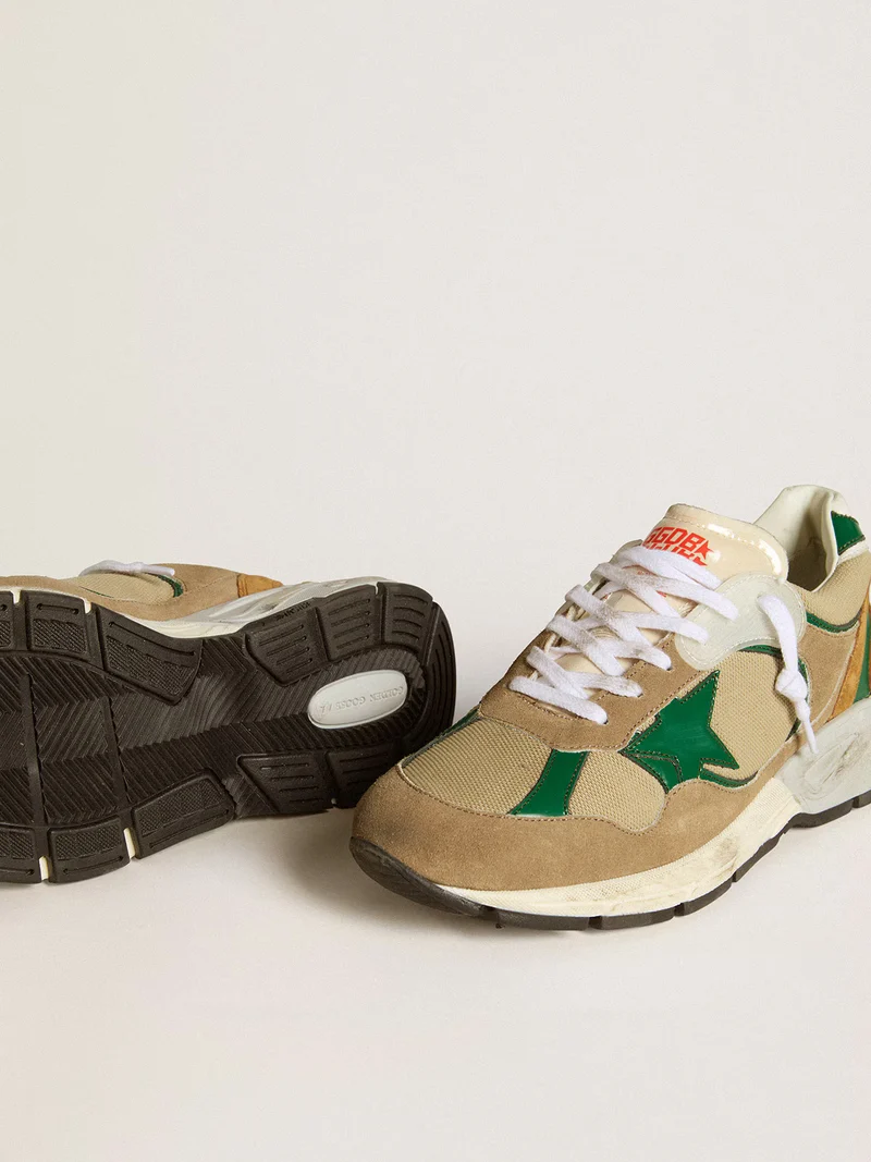 Golden Goose Dad-Star Sneaker Beige/Green