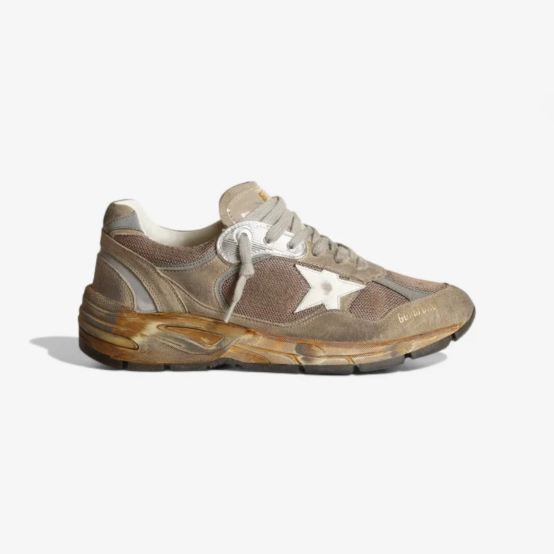 Golden Goose Dad-Star Suede Sneaker in Grey
