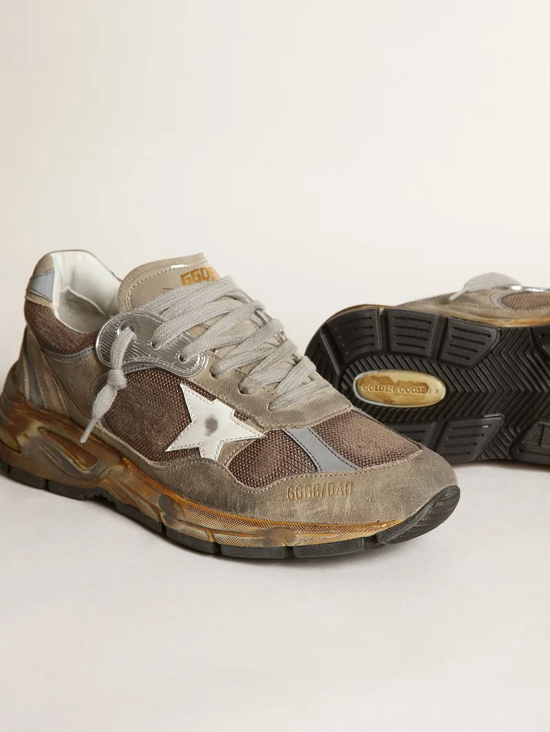 Golden Goose Dad-Star Suede Sneaker in Grey