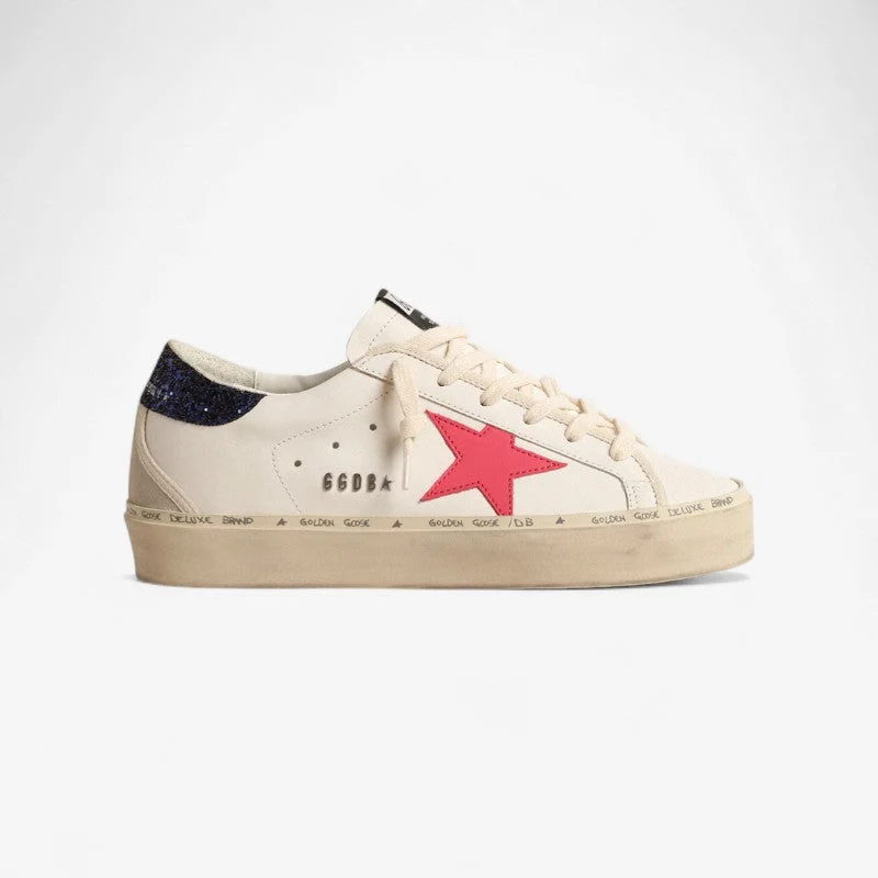 Golden Goose Hi Star Sneaker – Red Star & Glitter Heel