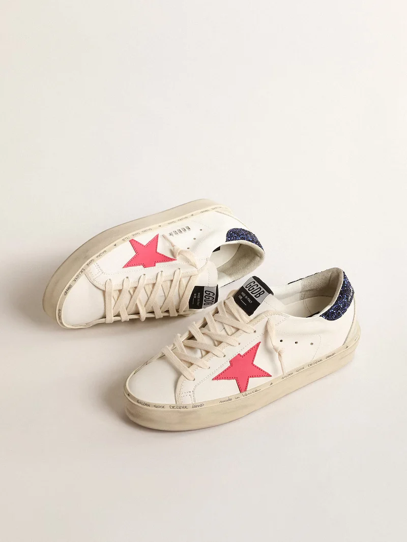 Golden Goose Hi Star Sneaker – Red Star & Glitter Heel