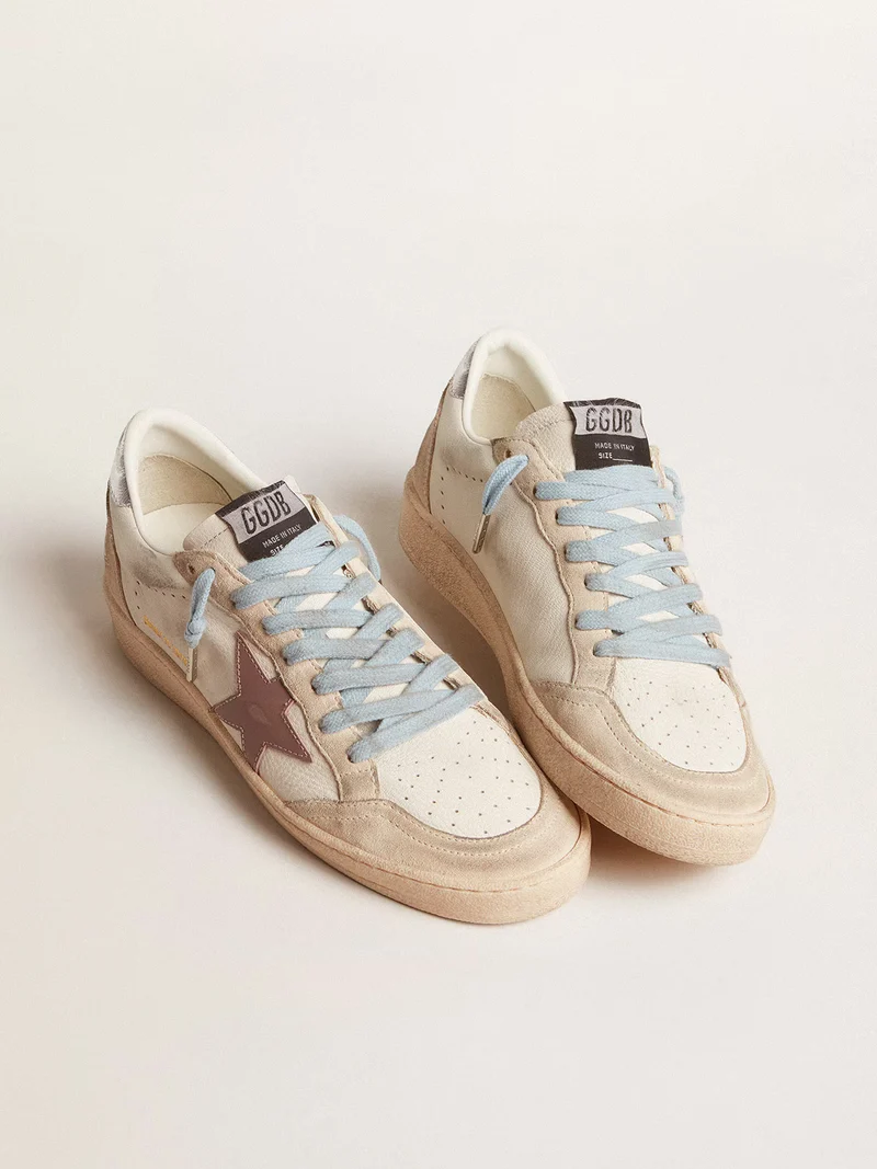 Golden Goose LTD Edition Sneaker – Cream with Pink Star