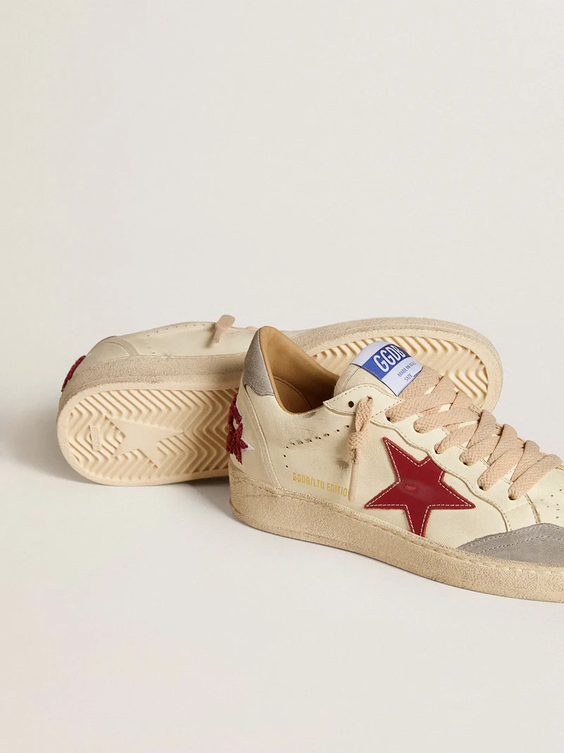 Golden Goose LTD Edition Sneaker – Cream with Red Star