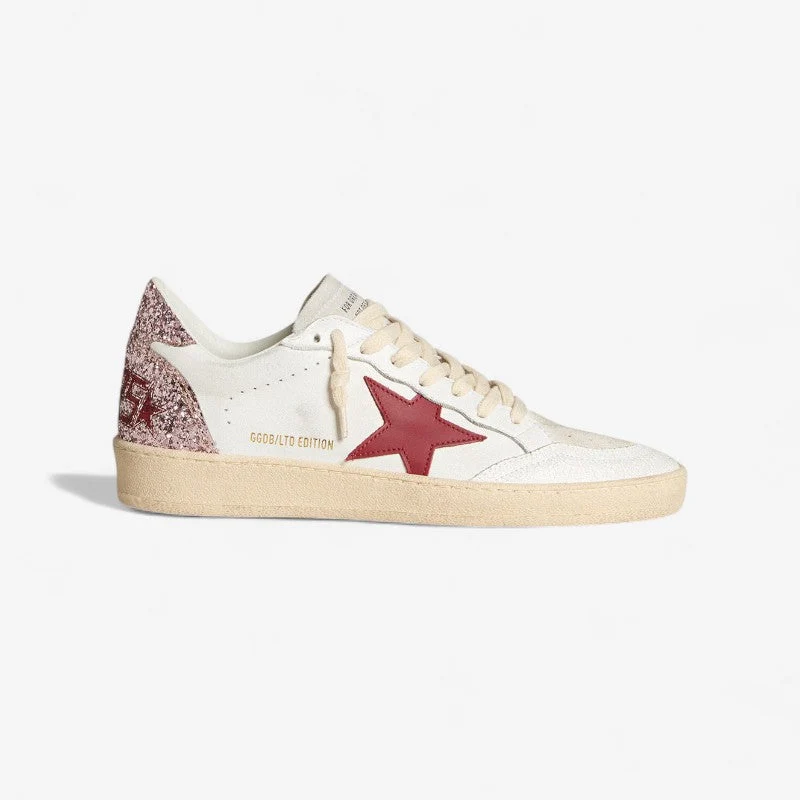 Golden Goose LTD Edition Sneaker – White/Red with Glitter Heel