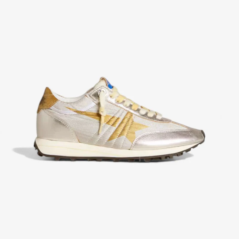 Golden Goose Marathon Sneaker – Metallic Silver & Gold