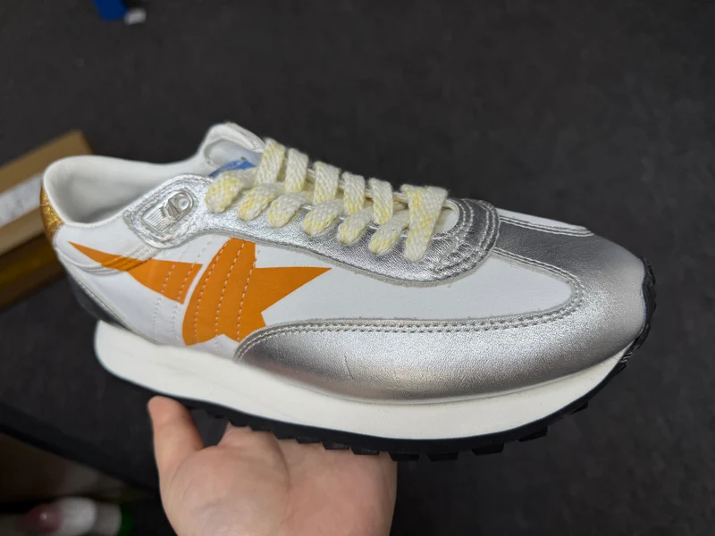 Golden Goose Marathon Sneaker – Metallic Silver & Gold