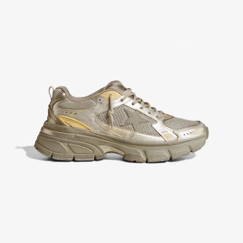 Golden Goose Running Sole – Metallic Gold
