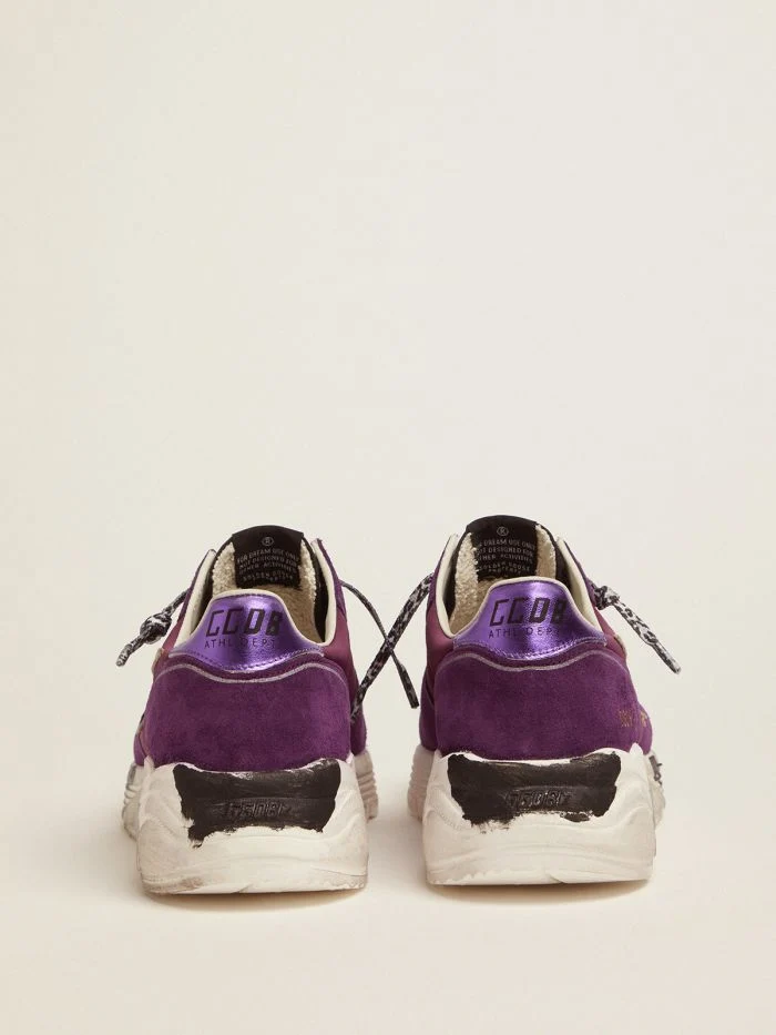 Golden Goose Running Sole Purple Suede Sneaker