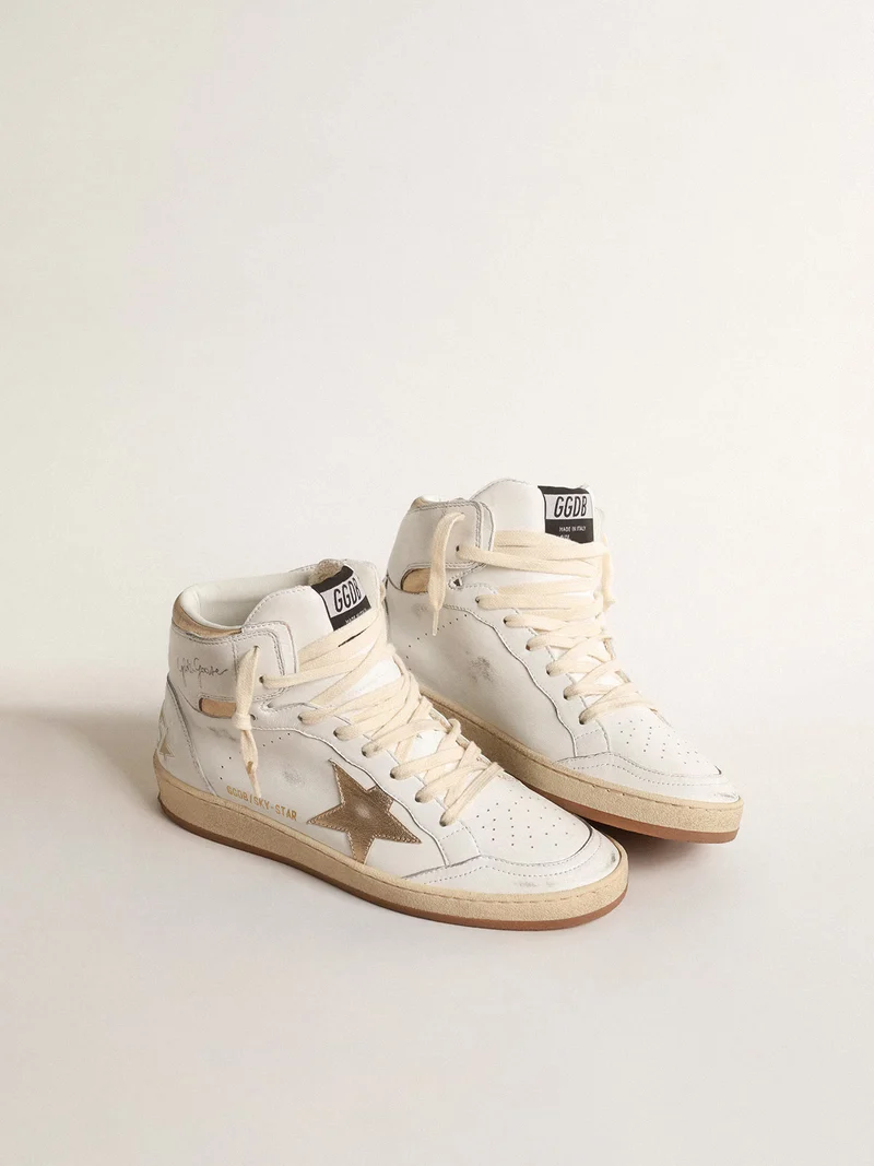 Golden Goose Sky-Star – White and Gold