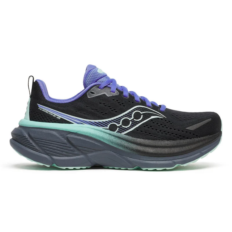 Hurricane 25 Chaussure de running avec stabilisateurs Femmes-noir, mint