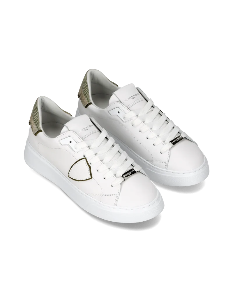 Sneakers Temple Tennis Women, White Camouflage