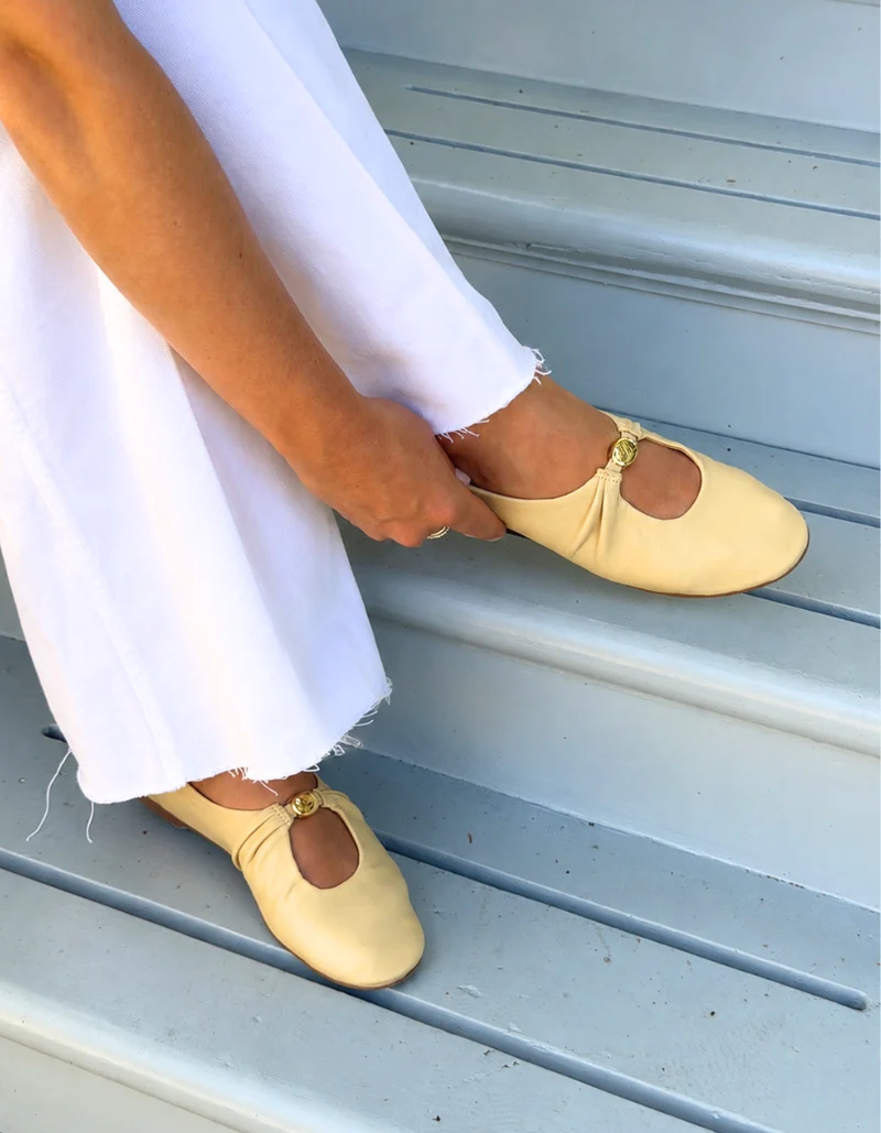 Lucette Yellow Leather