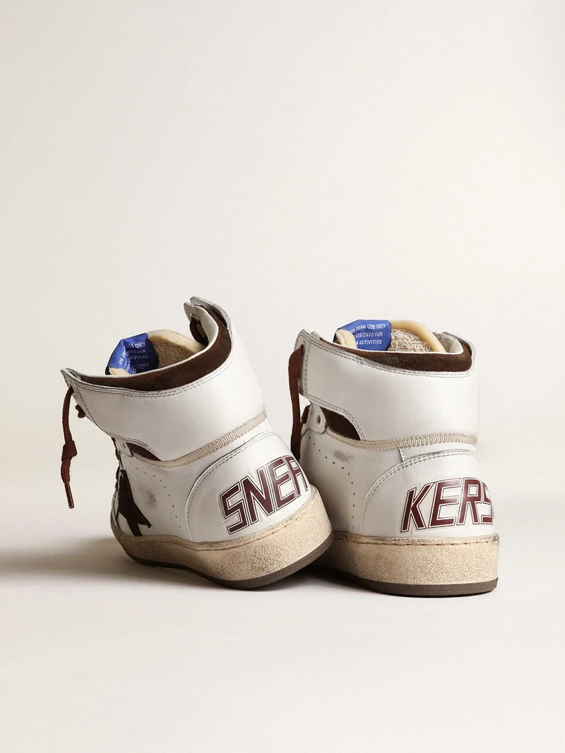 Golden Goose Sky-Star Brown High-Top Sneaker