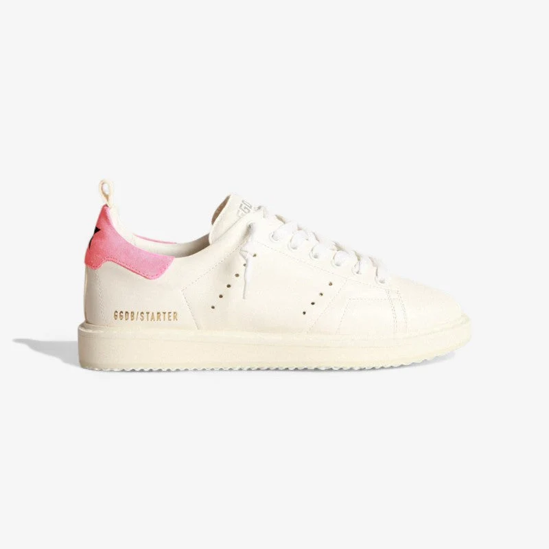 Golden Goose Starter Sneaker – White & Pink Heel Tab