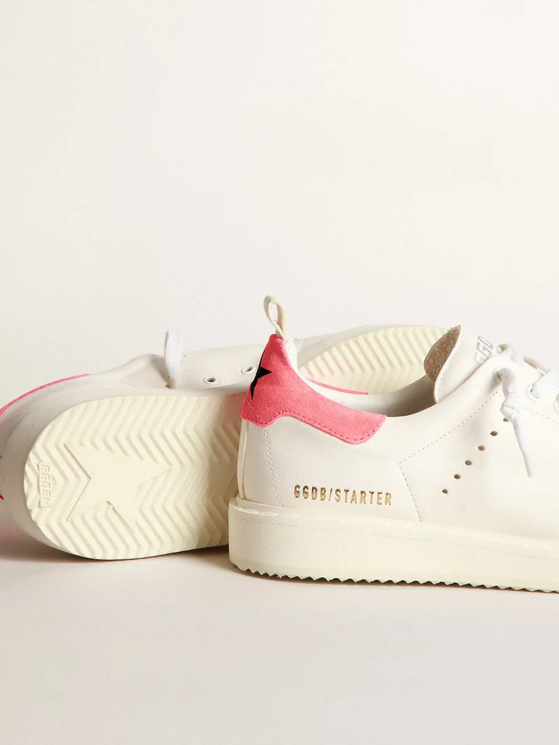 Golden Goose Starter Sneaker – White & Pink Heel Tab